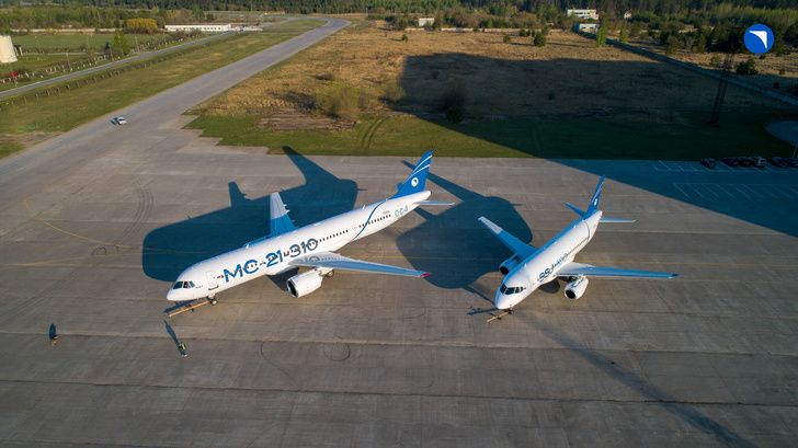MS-21 and SSJ-100 painted in new UAC livery for participation at MAKS-2023 air show